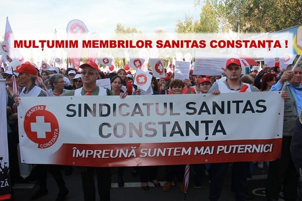 Sindicaliștii Sanitas PICHETEAZĂ Prefectura Constanța. Ce solicitări au
