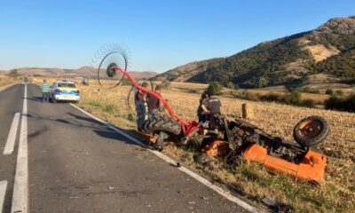 tractor răsturnat