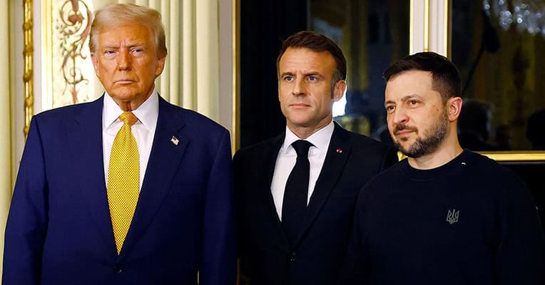 trump macron zelensky