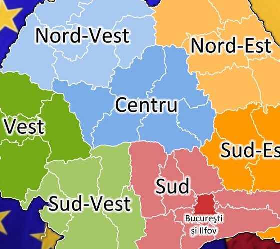 Romania regiuni de dezvoltare sursa Calea Europeana