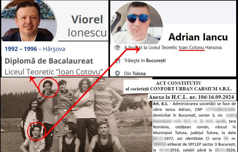 Colegi la liceul Ioan Cotovu Harsova Viorel Ionescu si Adrian Iancu