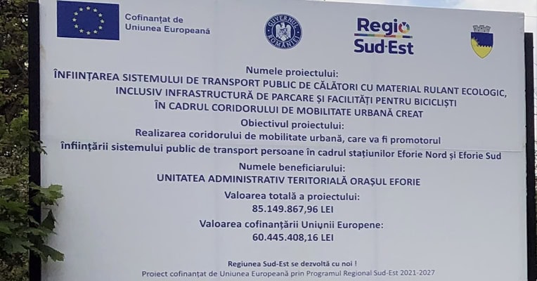 Panou proiect european Eforie milioane de lei Panou proiect european Eforie milioane de lei