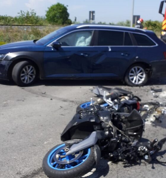 accident Navodari motor cu masina