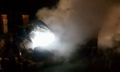 incendiu auto noaptea