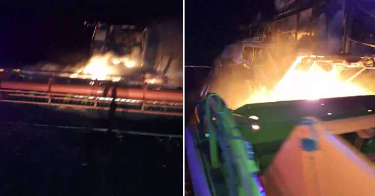 incendiu utilaj agricol