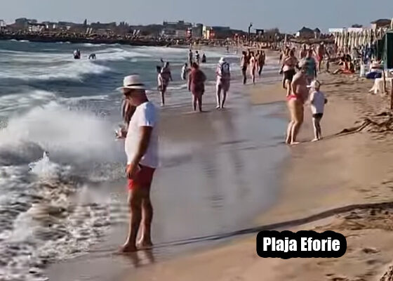 Steag Rosu pe plaja Eforie