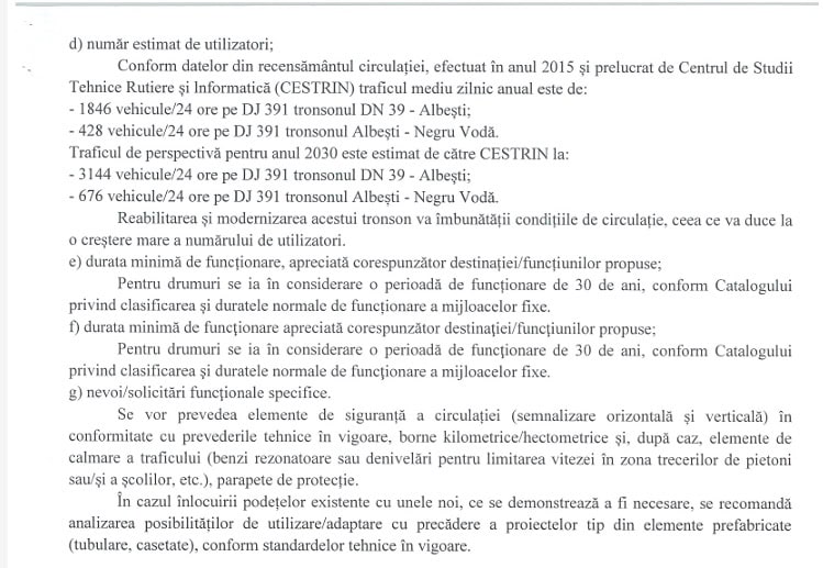 proiect reabilitare drum judetean