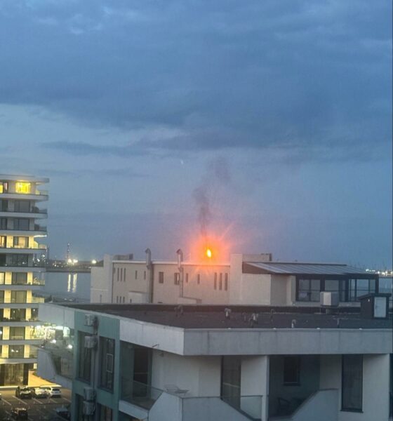 flacara uriasa intre Navodari si Corbu