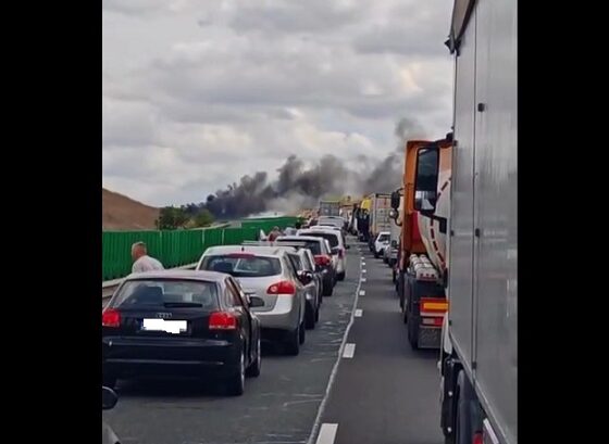 incendiu autostrada a