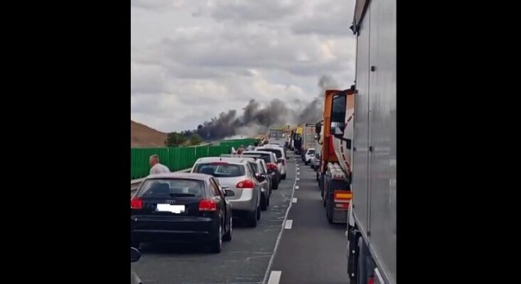 incendiu autostrada a