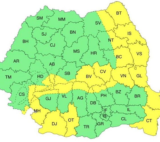 meteo cod galben