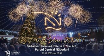 Năvodari. Spectacol pirotehnic în Parcul Central, în noaptea dintre ani