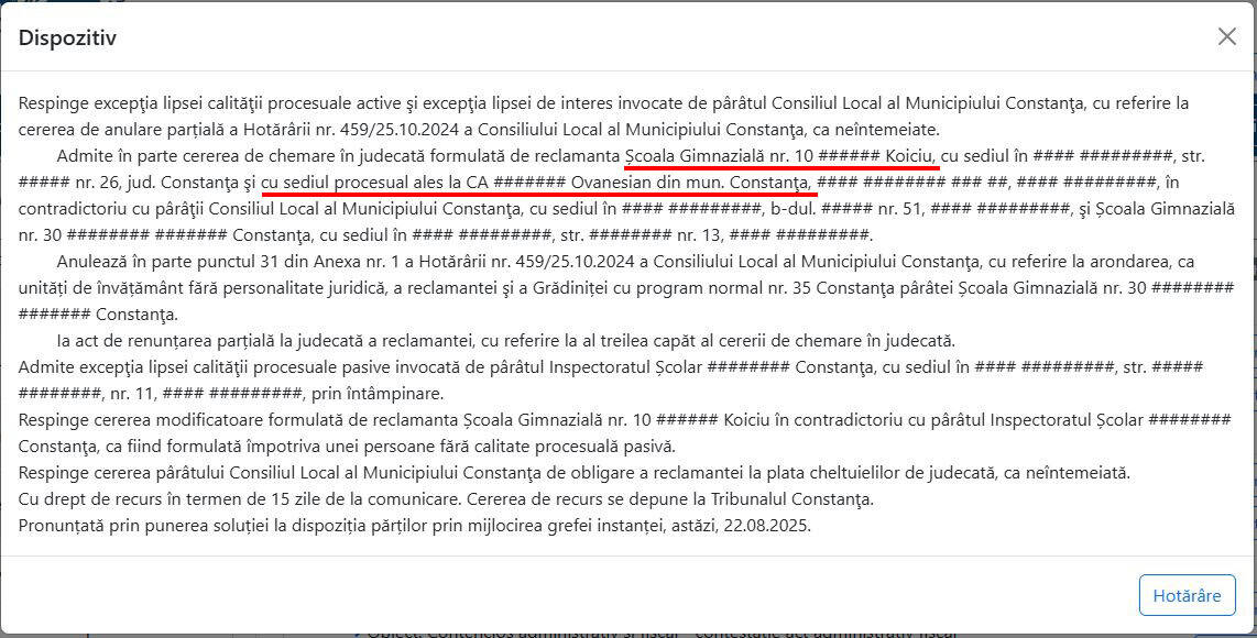Scoala Koiciu avocat Felicia Ovanesian captura REJUST Scoala Koiciu avocat Felicia Ovanesian captura REJUST