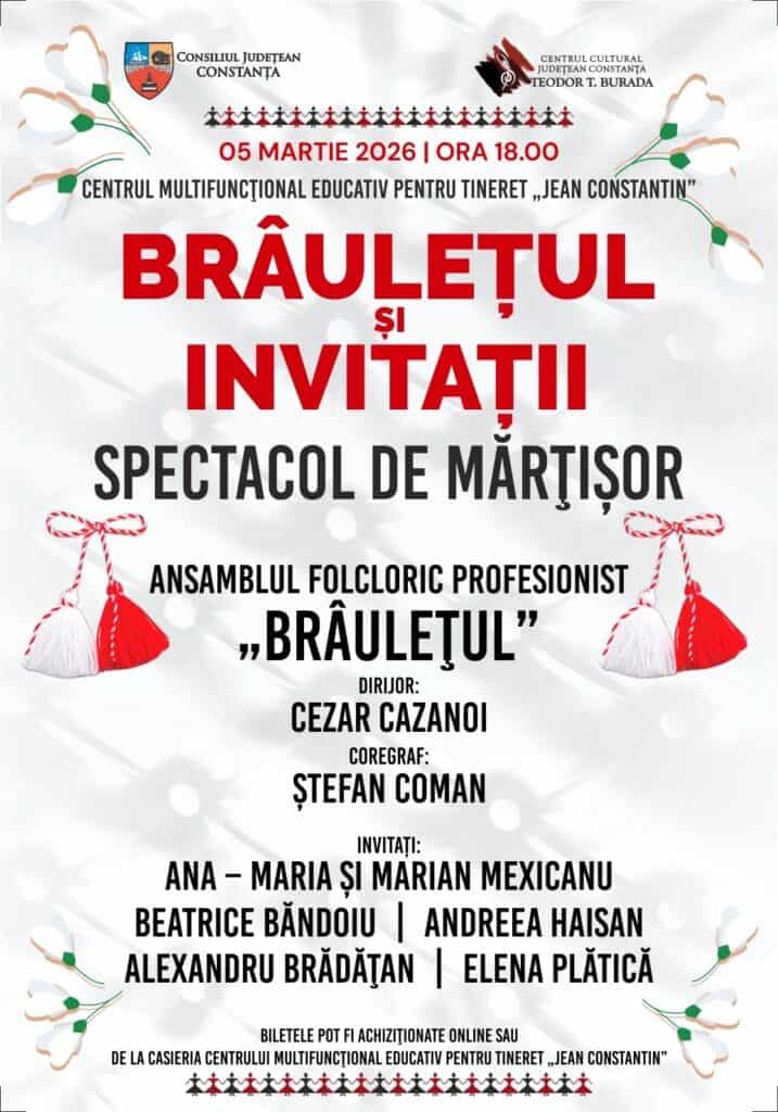 Afiș Brâulețul și invitatii Mărțișor
