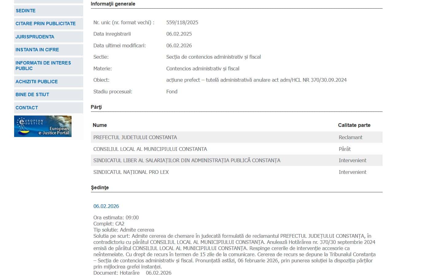 minuta instanta politisti locali