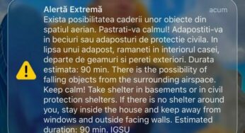 Un nou mesaj RO -Alert transmis locuitorilor din zona de nord a județului Tulcea