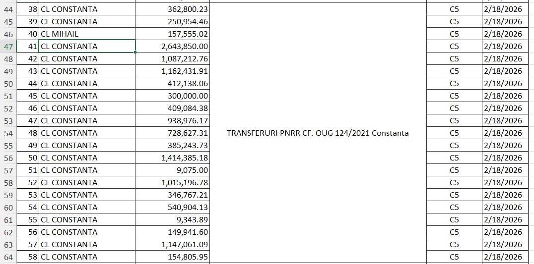 sume guvern constanta