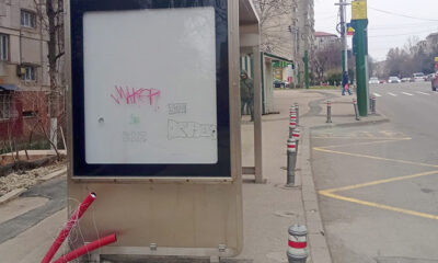 vandalizare statie autobuz