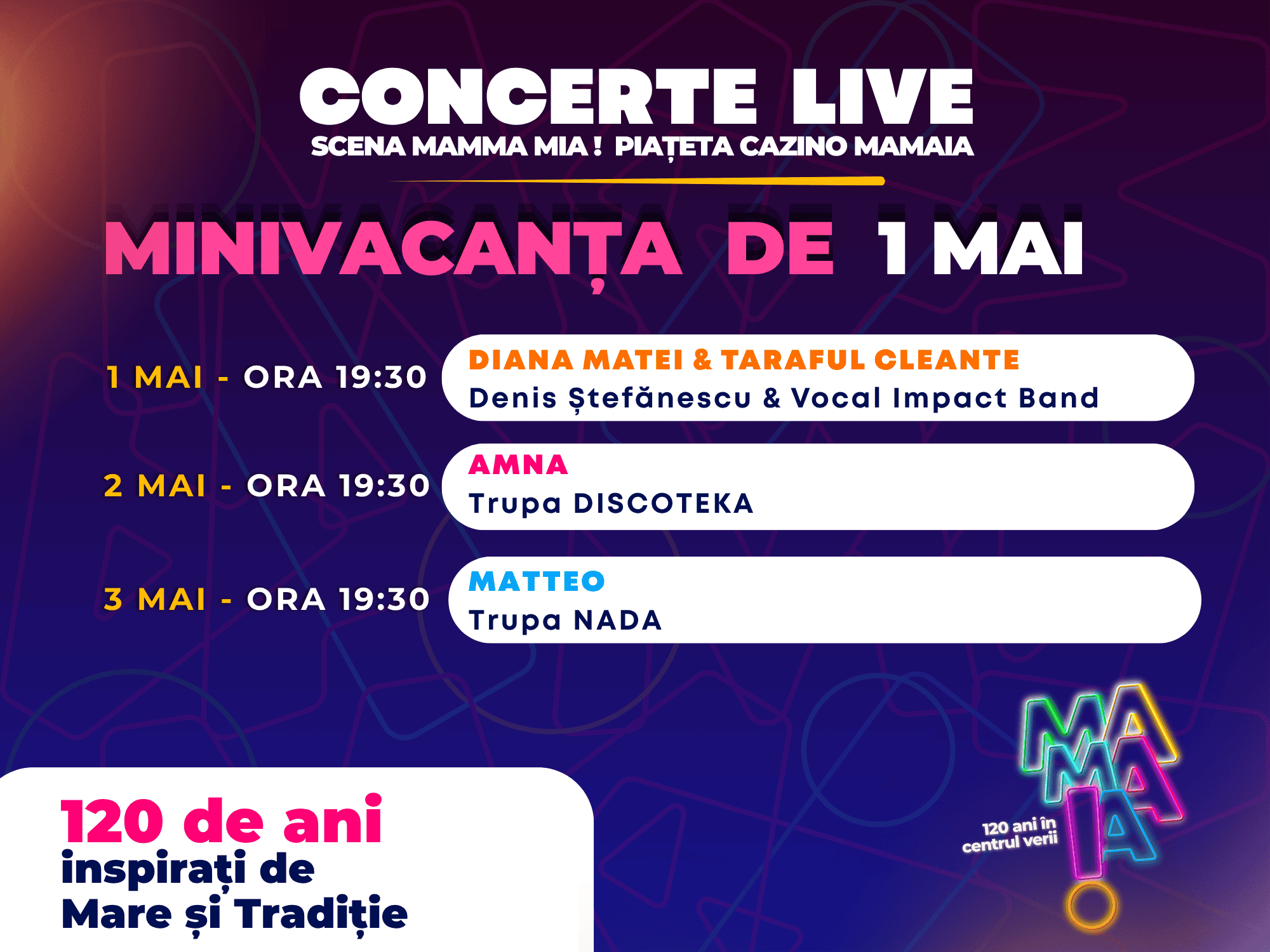 Minivacanța de Mai Program Piațeta Cazino