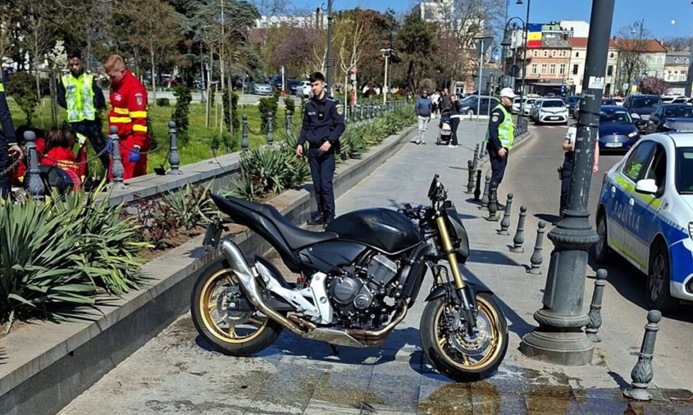 accident motociclist poarta politia politie
