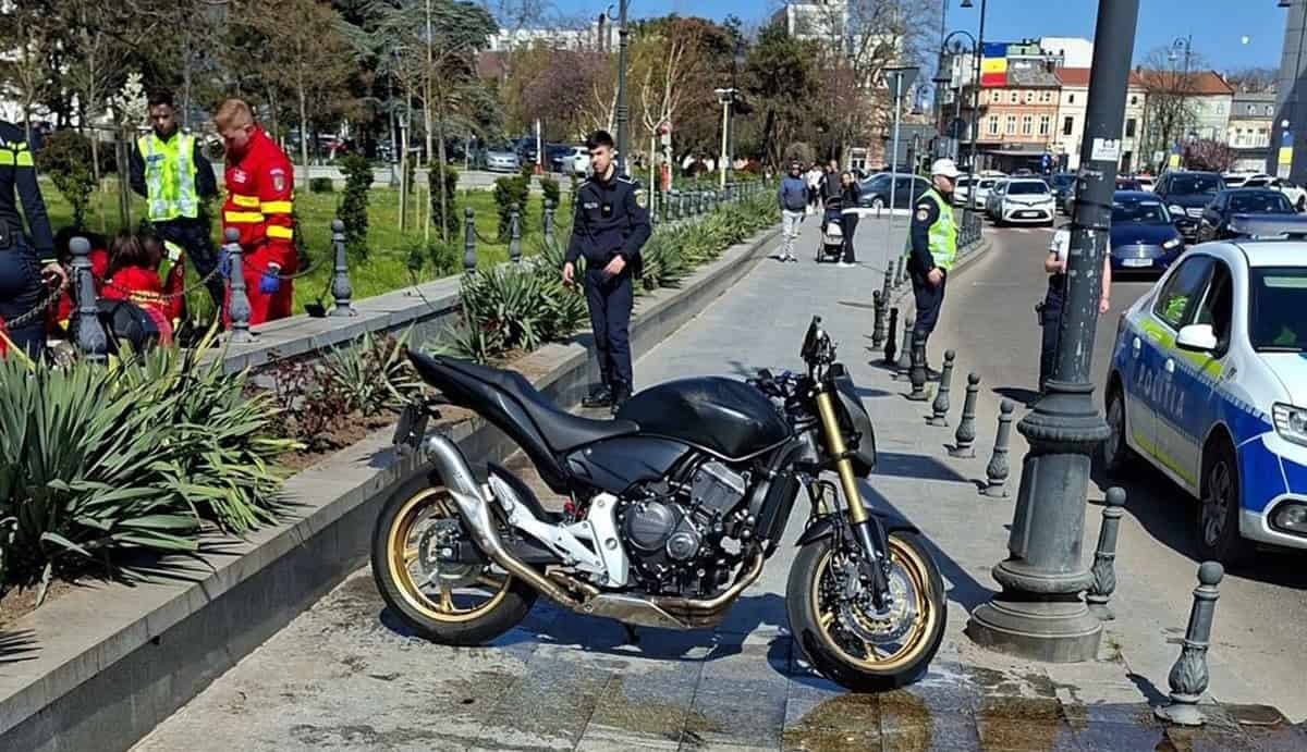 accident motociclist poarta politia politie
