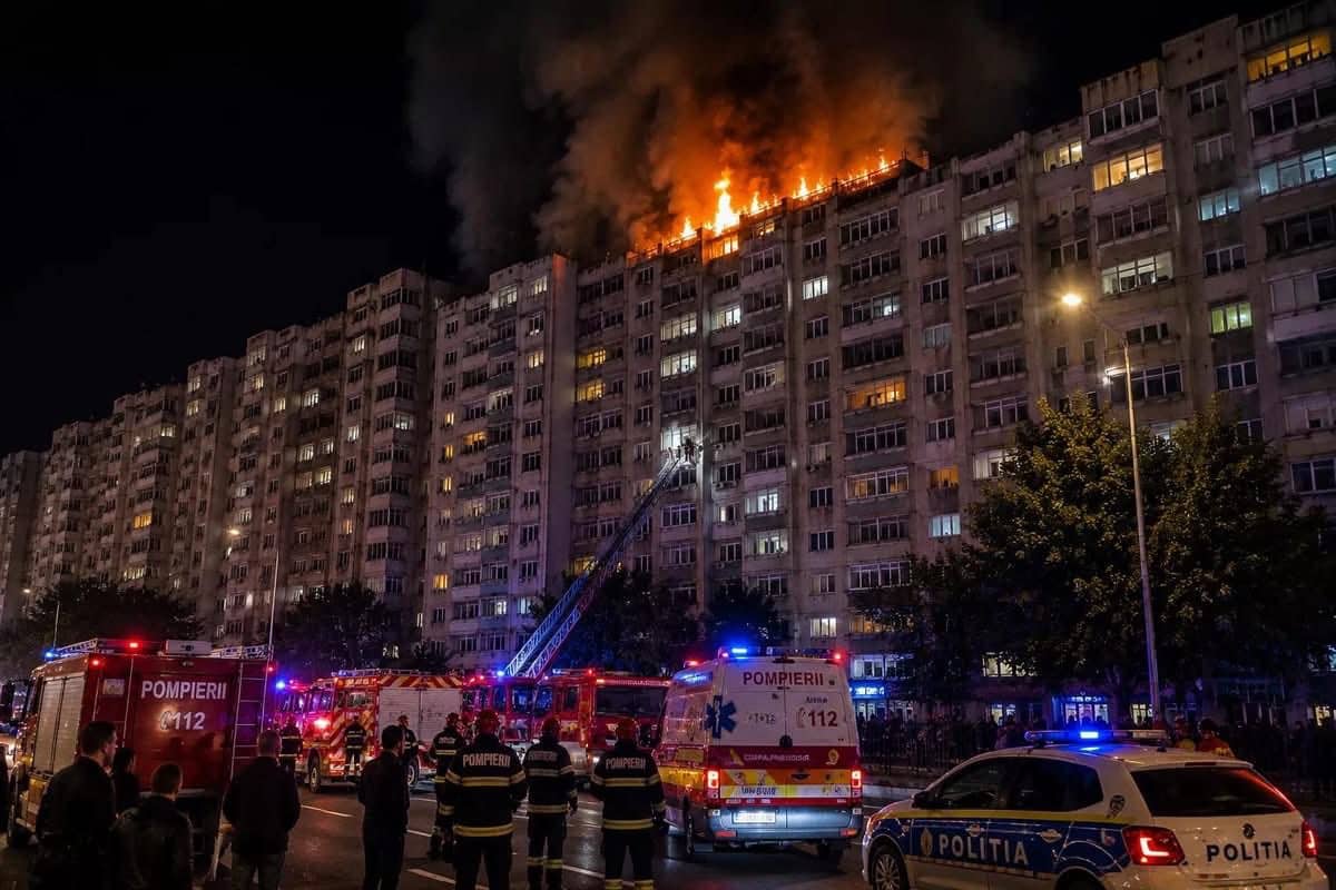 drona prabusita peste un bloc din Galati