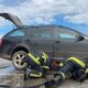incendiu auto pompieri