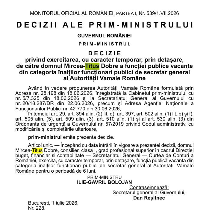 delegare mircea titus dobre