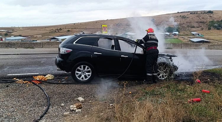 incendiu auto babadag