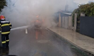 incendiu masina inghetata Harsova